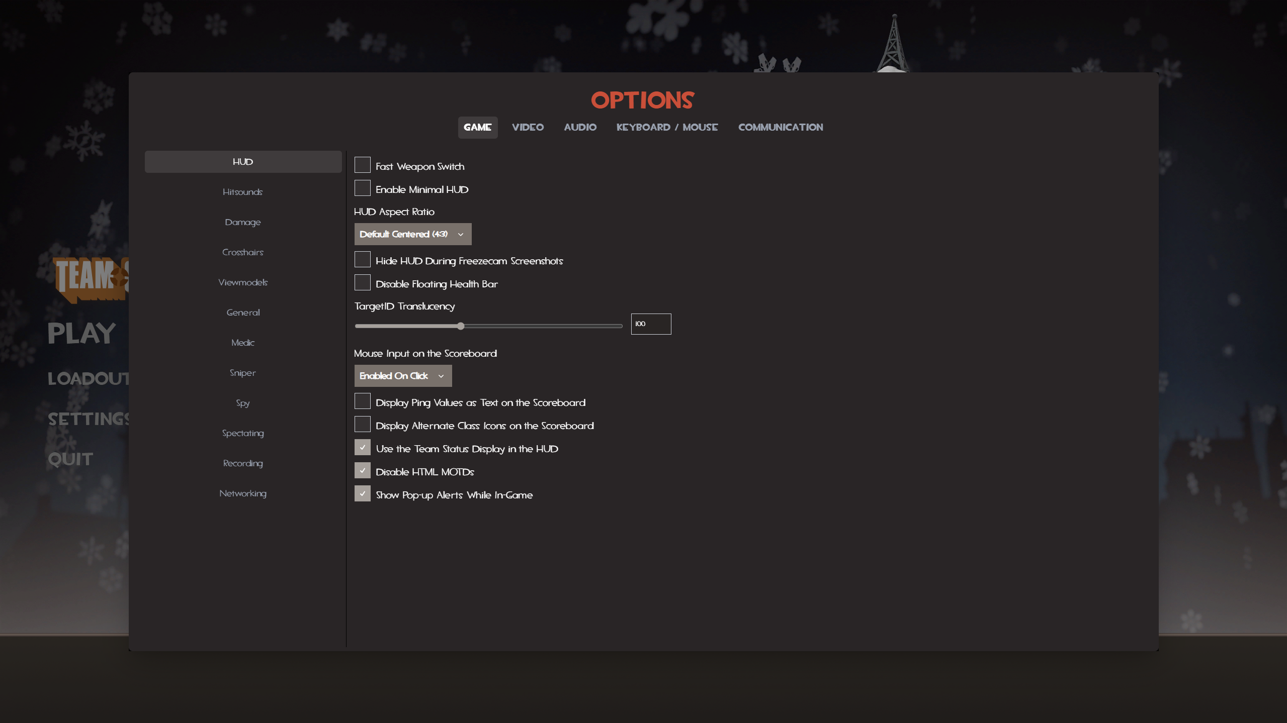 new settings menu